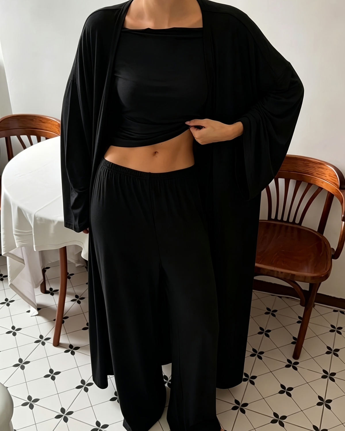 Ensemble de Pyjama 3 Pièces avec Kimono