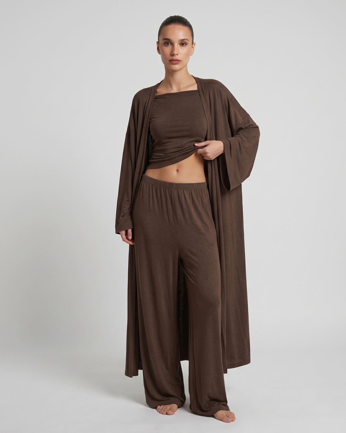 Ensemble de Pyjama 3 Pièces avec Kimono