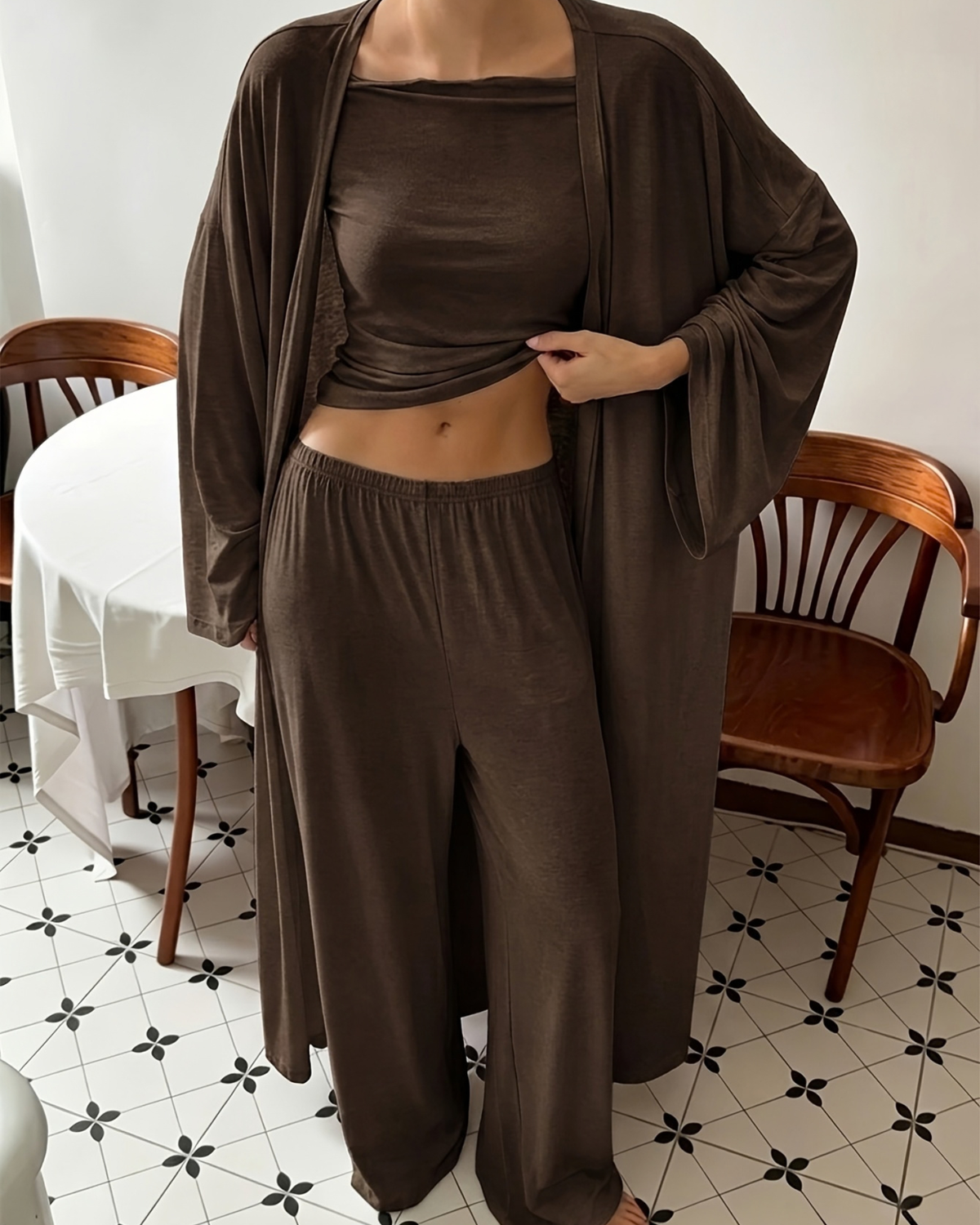Ensemble de Pyjama 3 Pièces avec Kimono