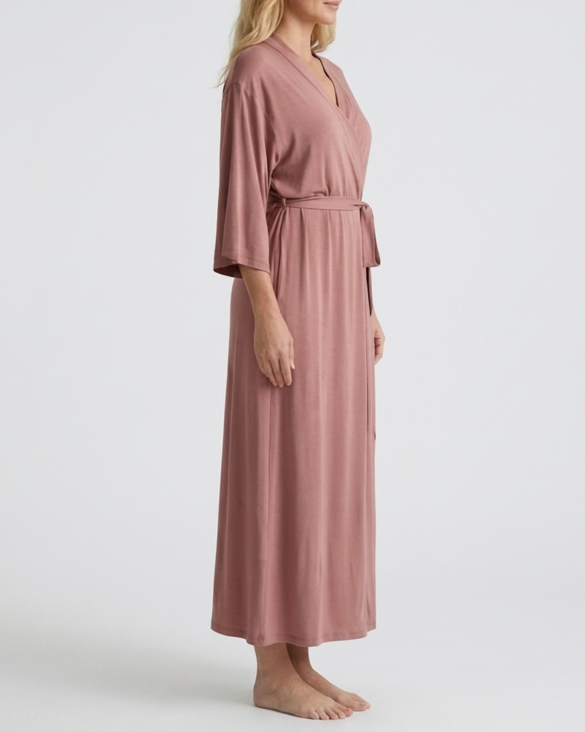 Peignoir Long Doux à Manches Longues