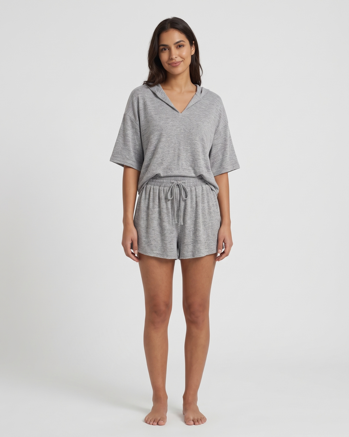 Pyjama Ample avec Capuche et Short