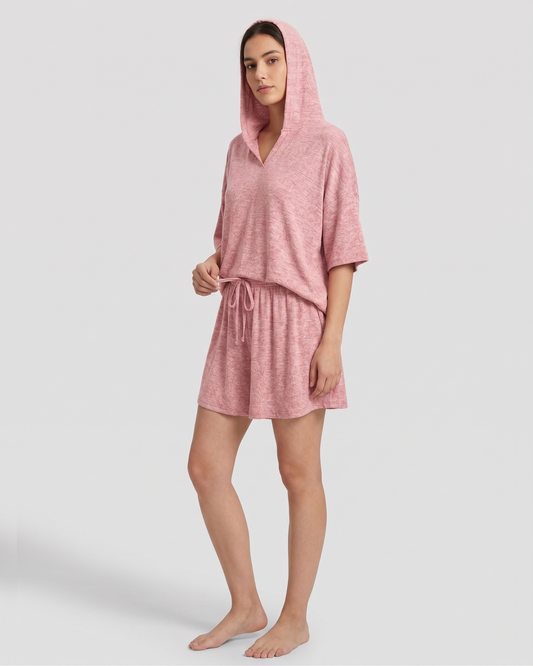 Pyjama Ample avec Capuche et Short