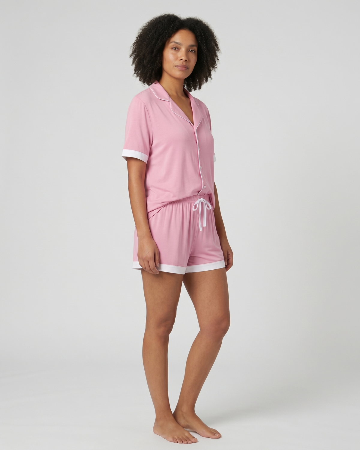 Pyjama Col Tailleur à Manches Courtes