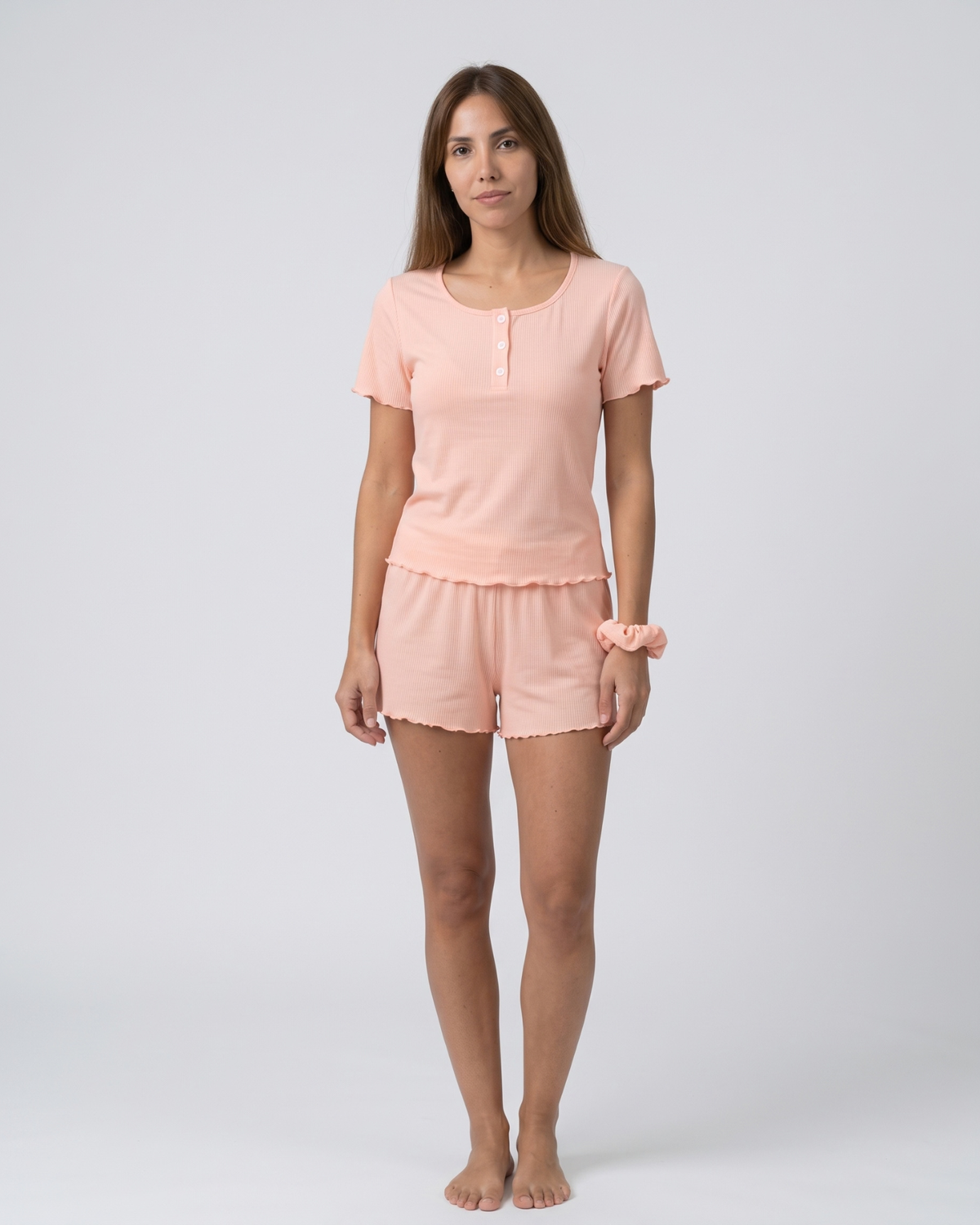 Pyjama Doux Manches Courtes et Shorts